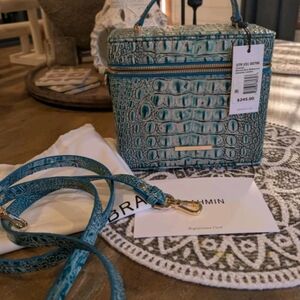 Brahmin Blue Crossbody Bag with Textured Design